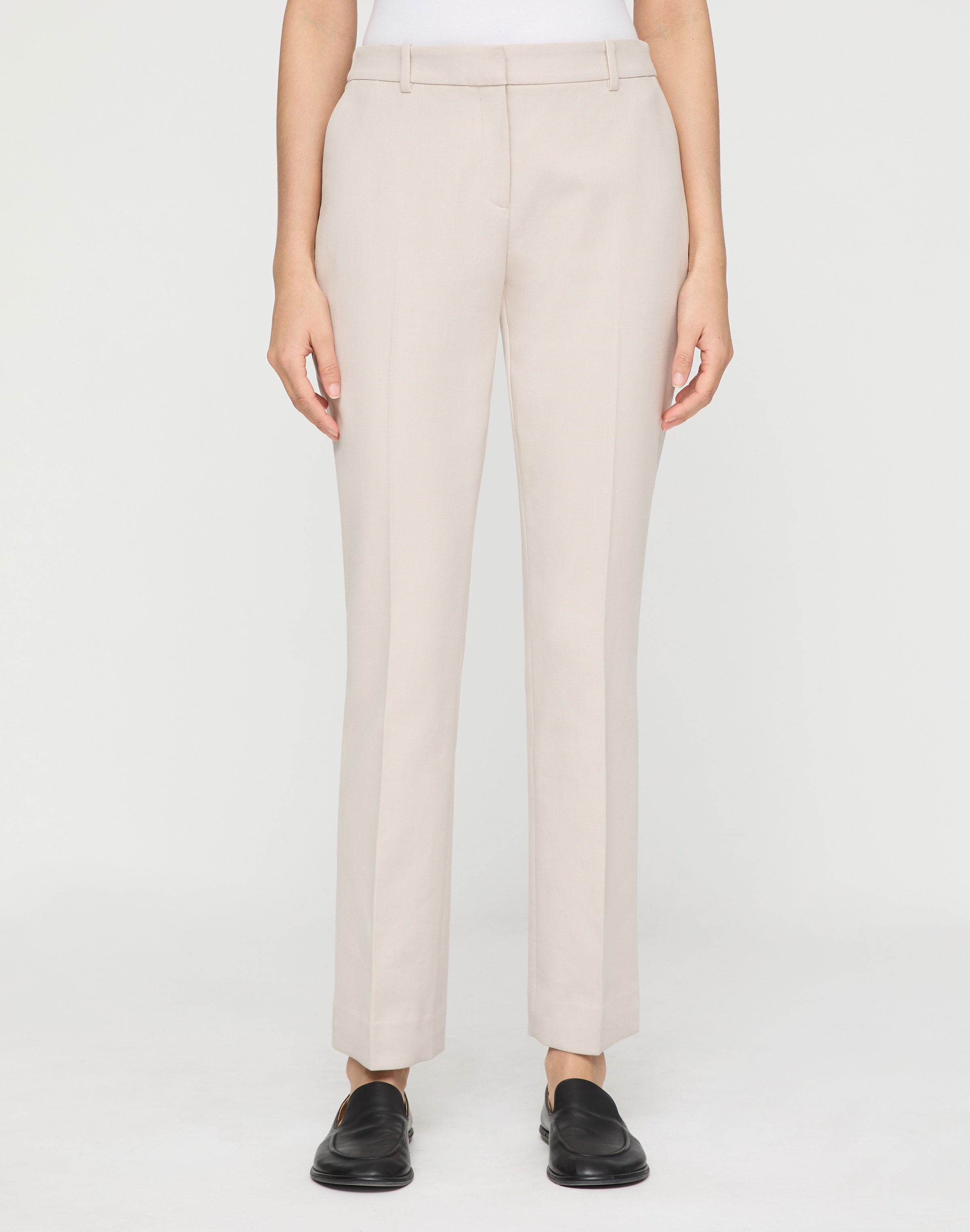 Cotton Double Weave Twill Manhattan Cigarette Pant