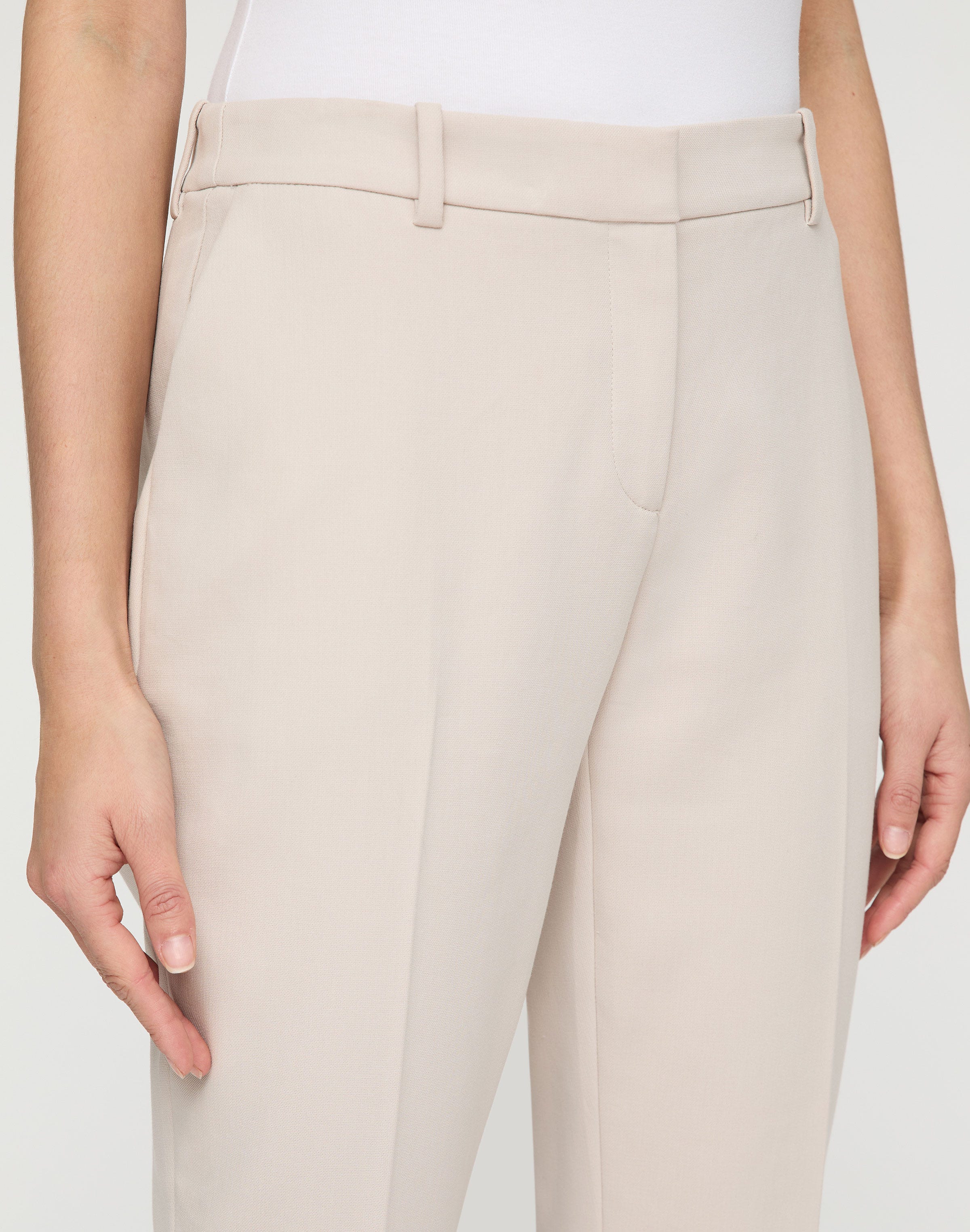 Cotton Double Weave Twill Manhattan Cigarette Pant