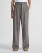 Brushed Wool-Cashmere Flannel Clark Wide Leg Pant