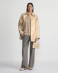 Brushed Wool-Cashmere Flannel Clark Wide Leg Pant