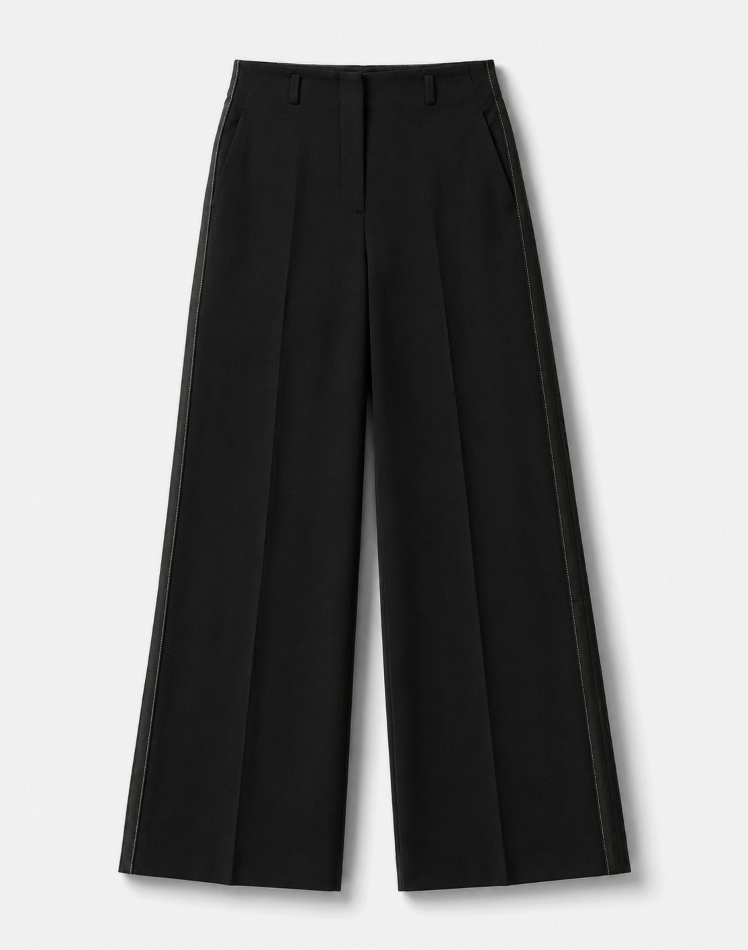 Plus-Size Responsible Wool Double Face Clark Wide Leg Pant