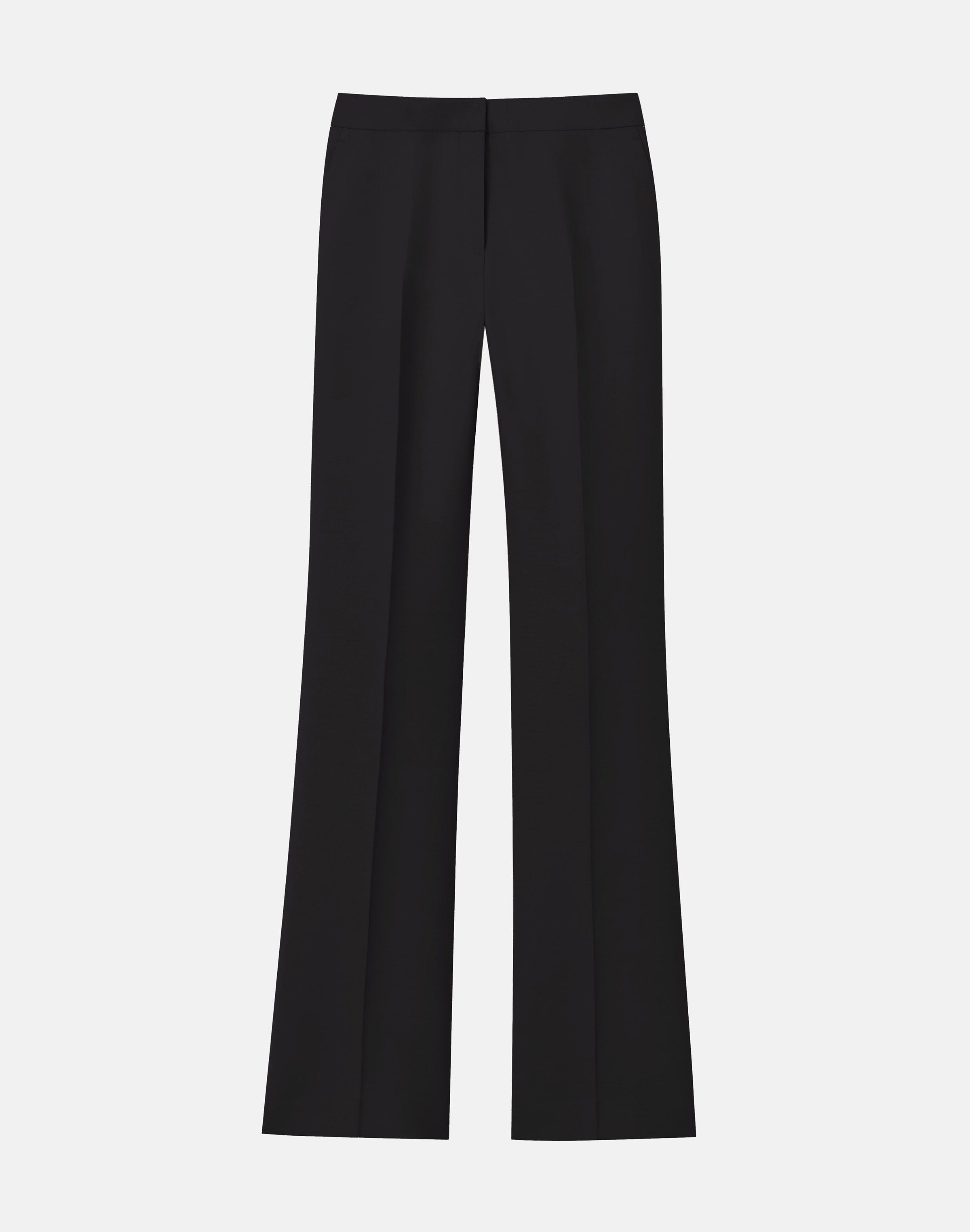 Wool-Silk Crepe Saint Marks Flared Pant