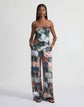 Painter's Palette Print Silk Charmeuse Riverside Pant