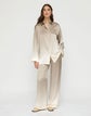 Dip Dye Print Silk Satin Riverside Pant