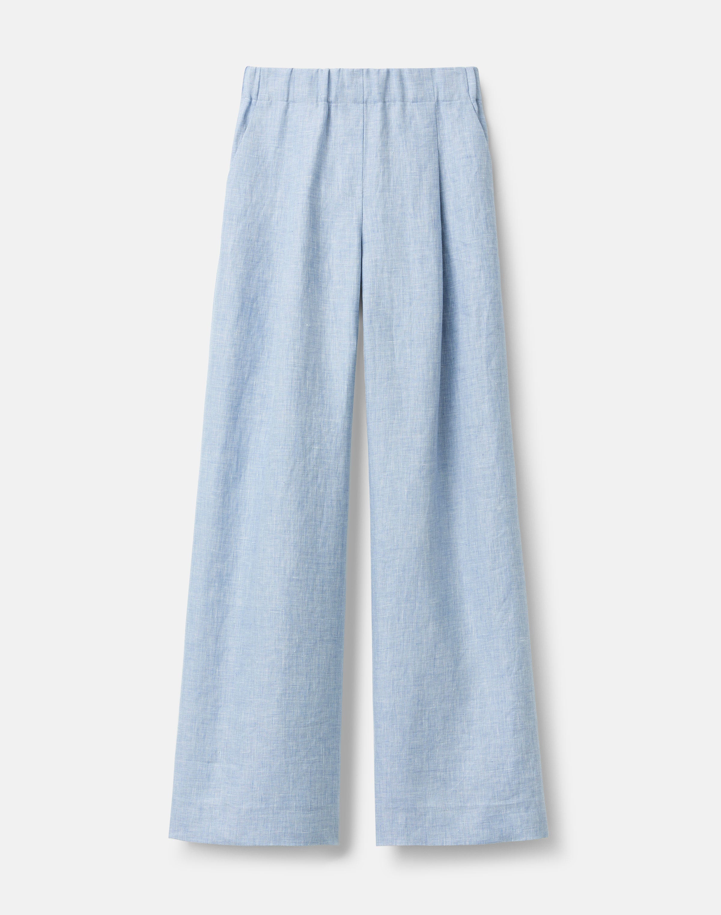 Linen Twill Mélange Astor Wide Leg Pant
