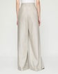 Flecked Wool-Silk Warren Pleated Wide Leg Pant