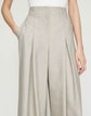 Flecked Wool-Silk Warren Pleated Wide Leg Pant