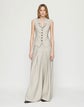 Flecked Wool-Silk Warren Pleated Wide Leg Pant