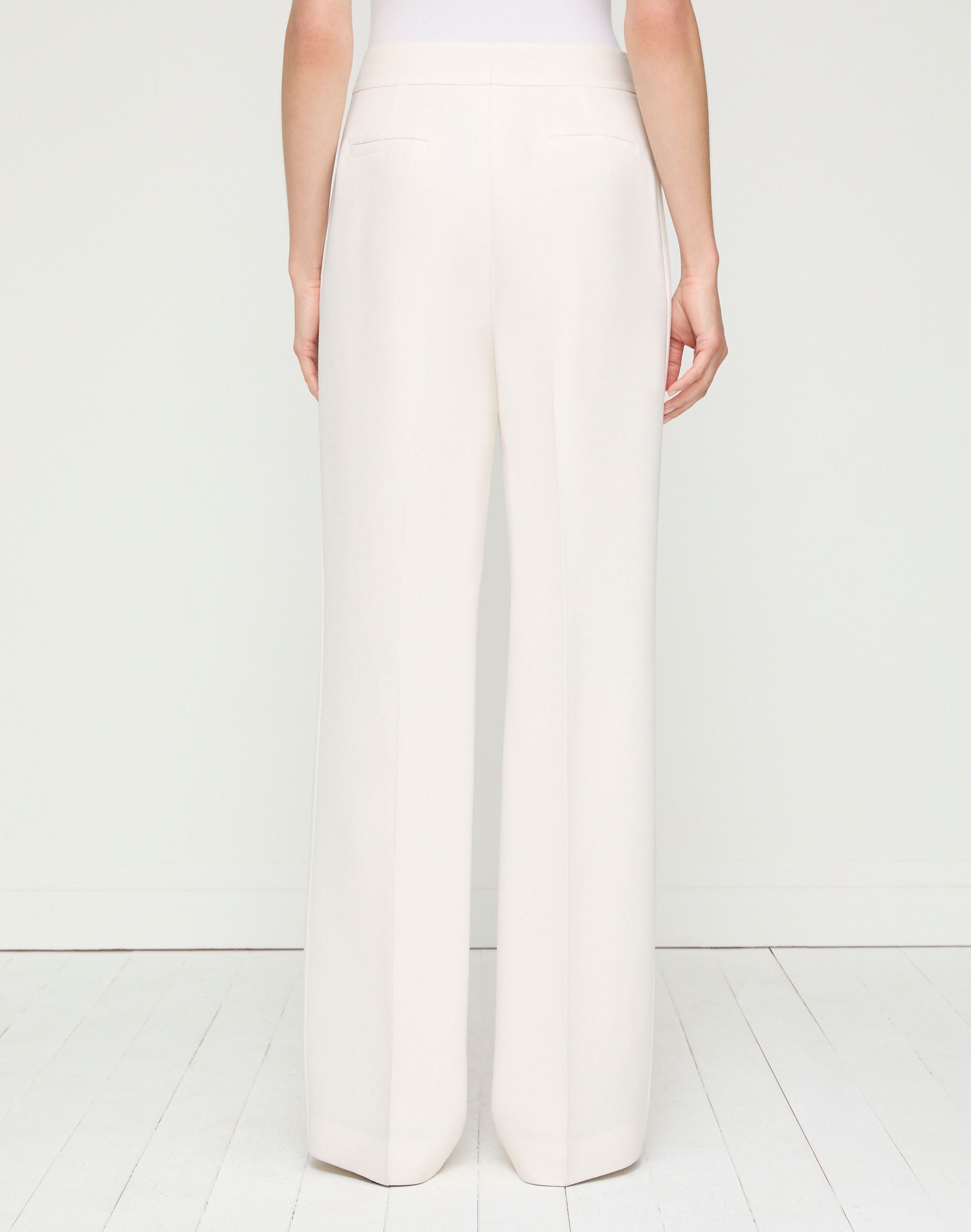 Wool-Silk Crepe Sullivan Tuxedo Pant
