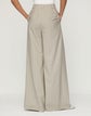Pinstripe Tropical Stretch Wool Wyatt Wide Leg Pant