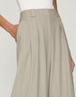 Pinstripe Tropical Stretch Wool Wyatt Wide Leg Pant