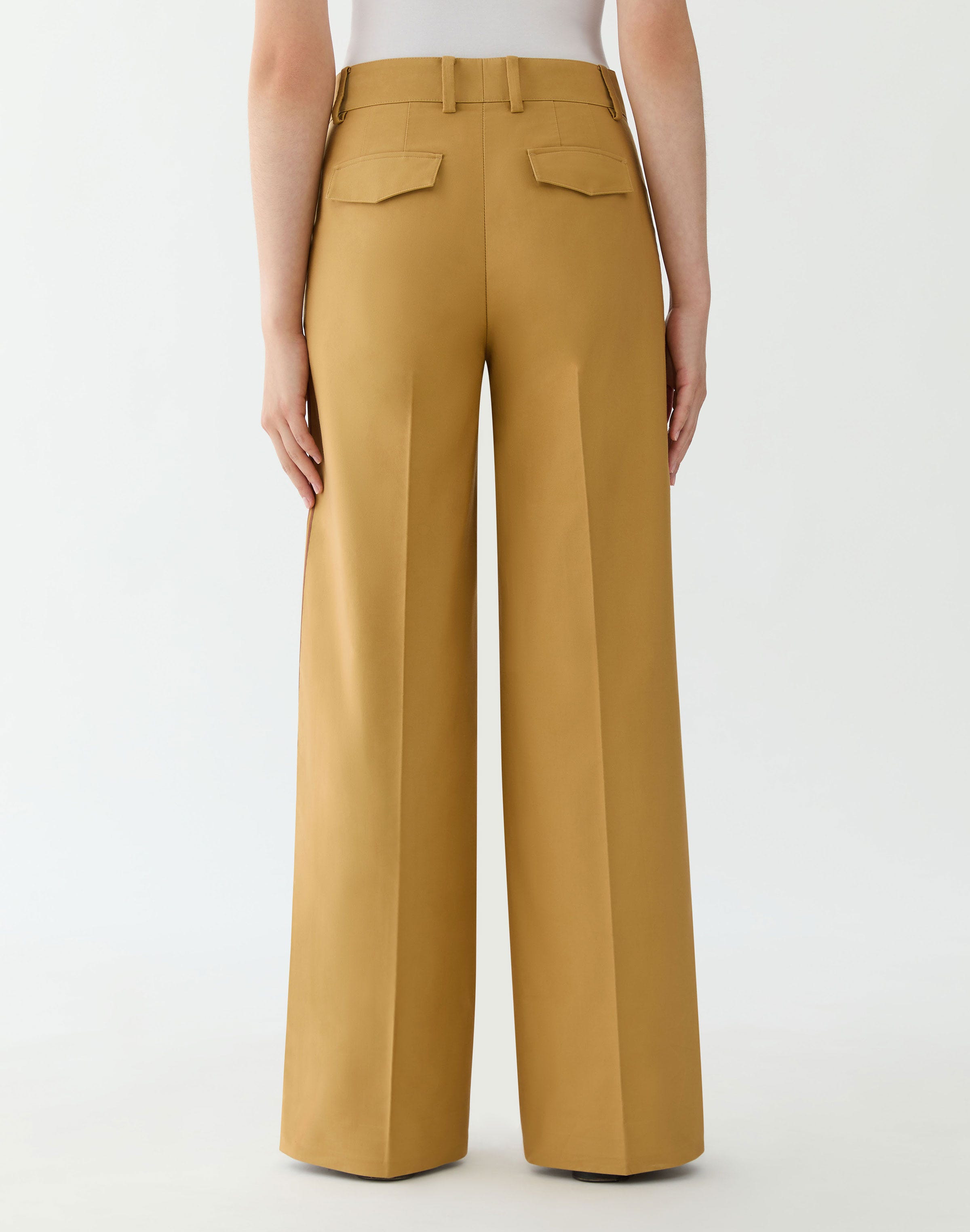 Ribbon Stripe Cotton Charles Wide Leg Pant