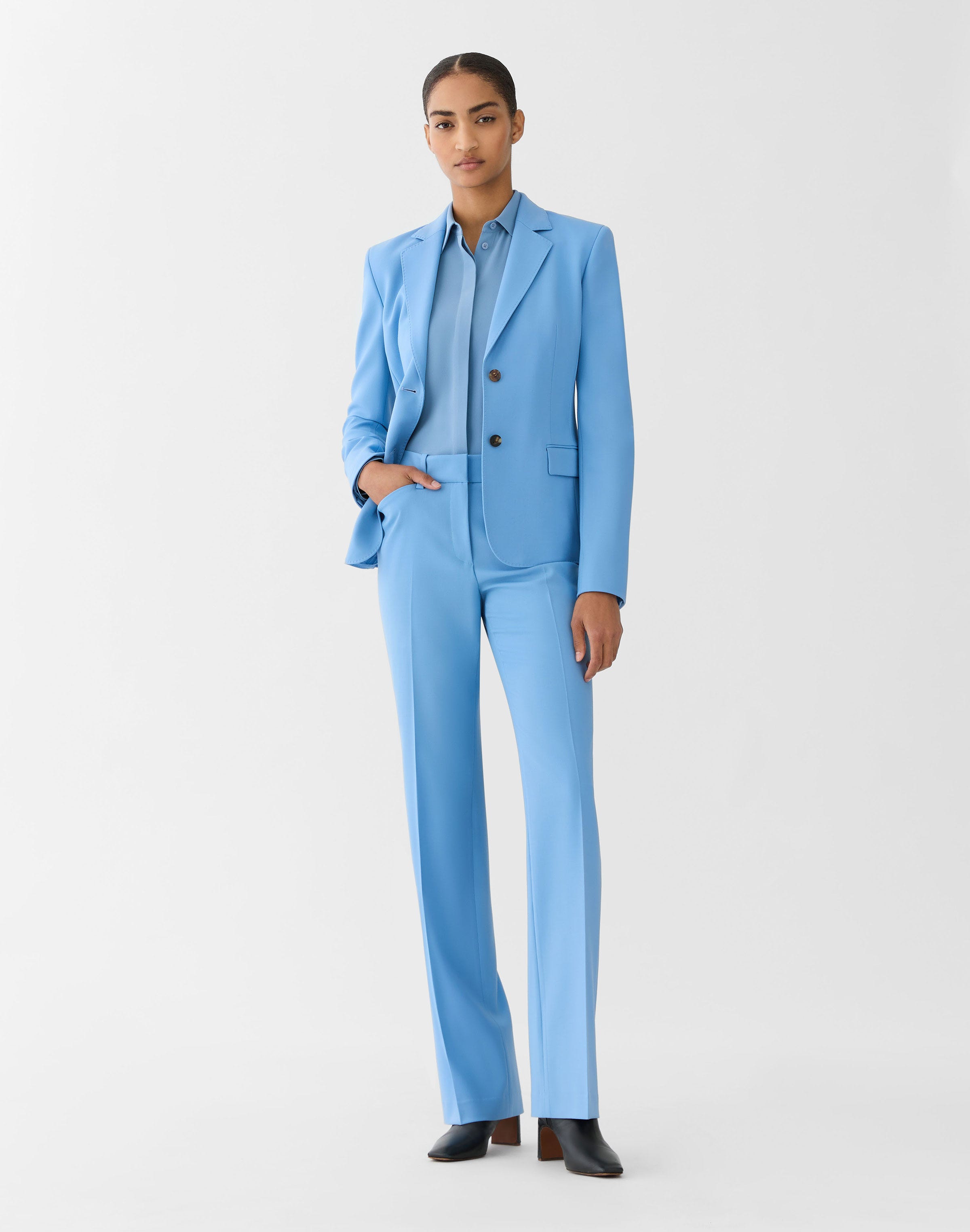 Petite Responsible Stretch Wool Reade Straight Pant