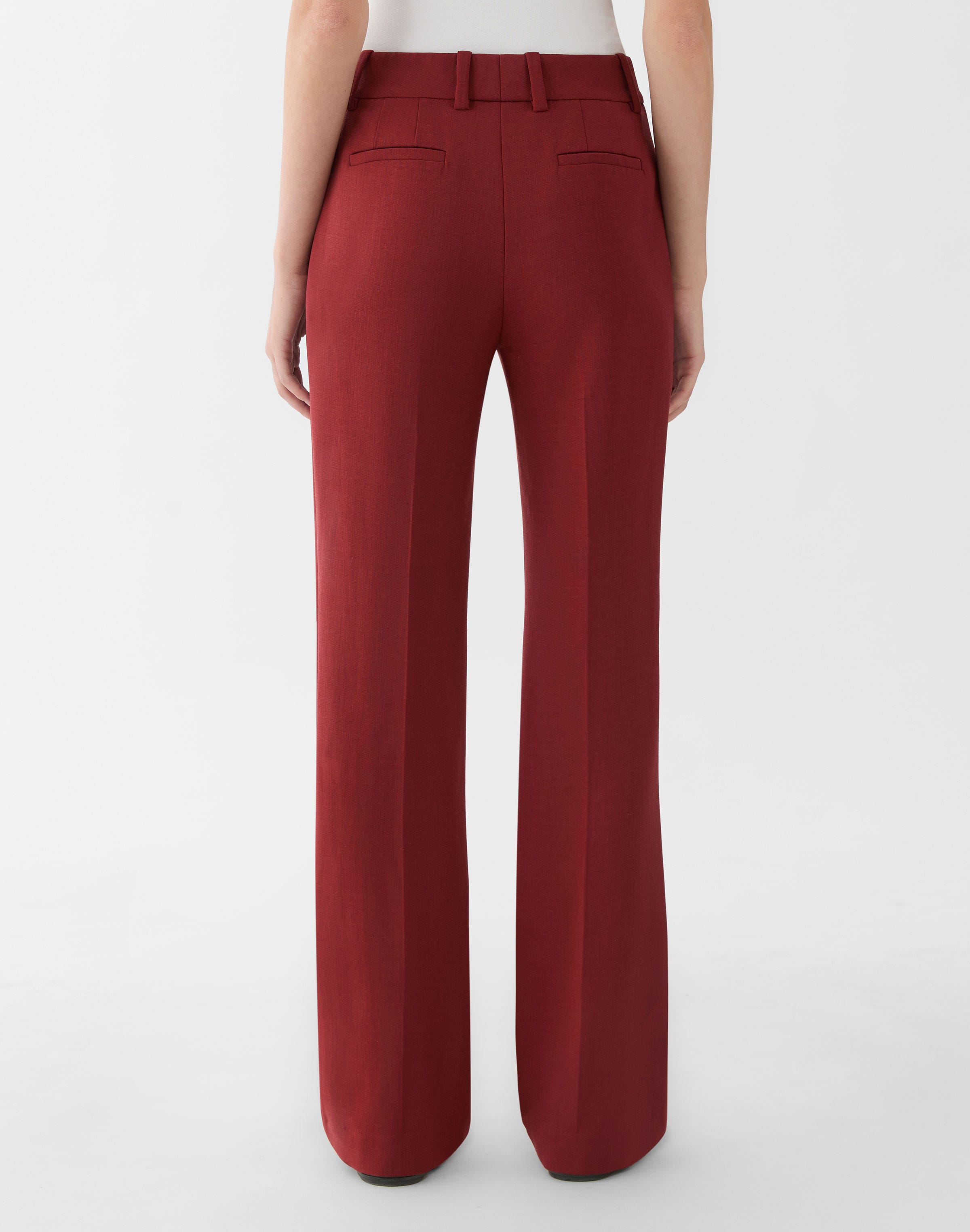 Petite Responsible Wool Double Face Reade Straight Pant