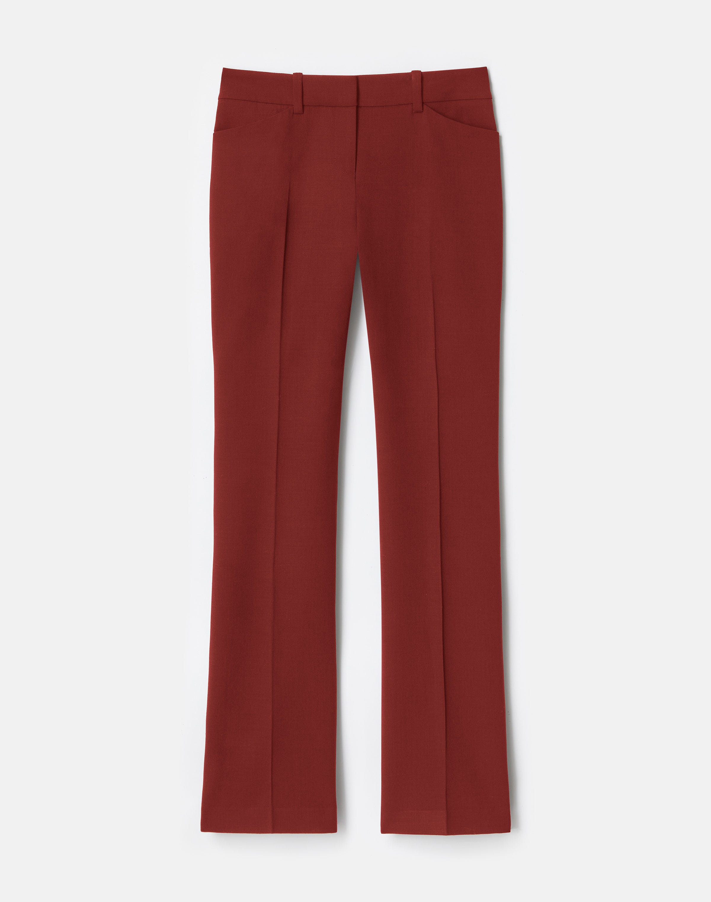 Petite Responsible Wool Double Face Reade Straight Pant
