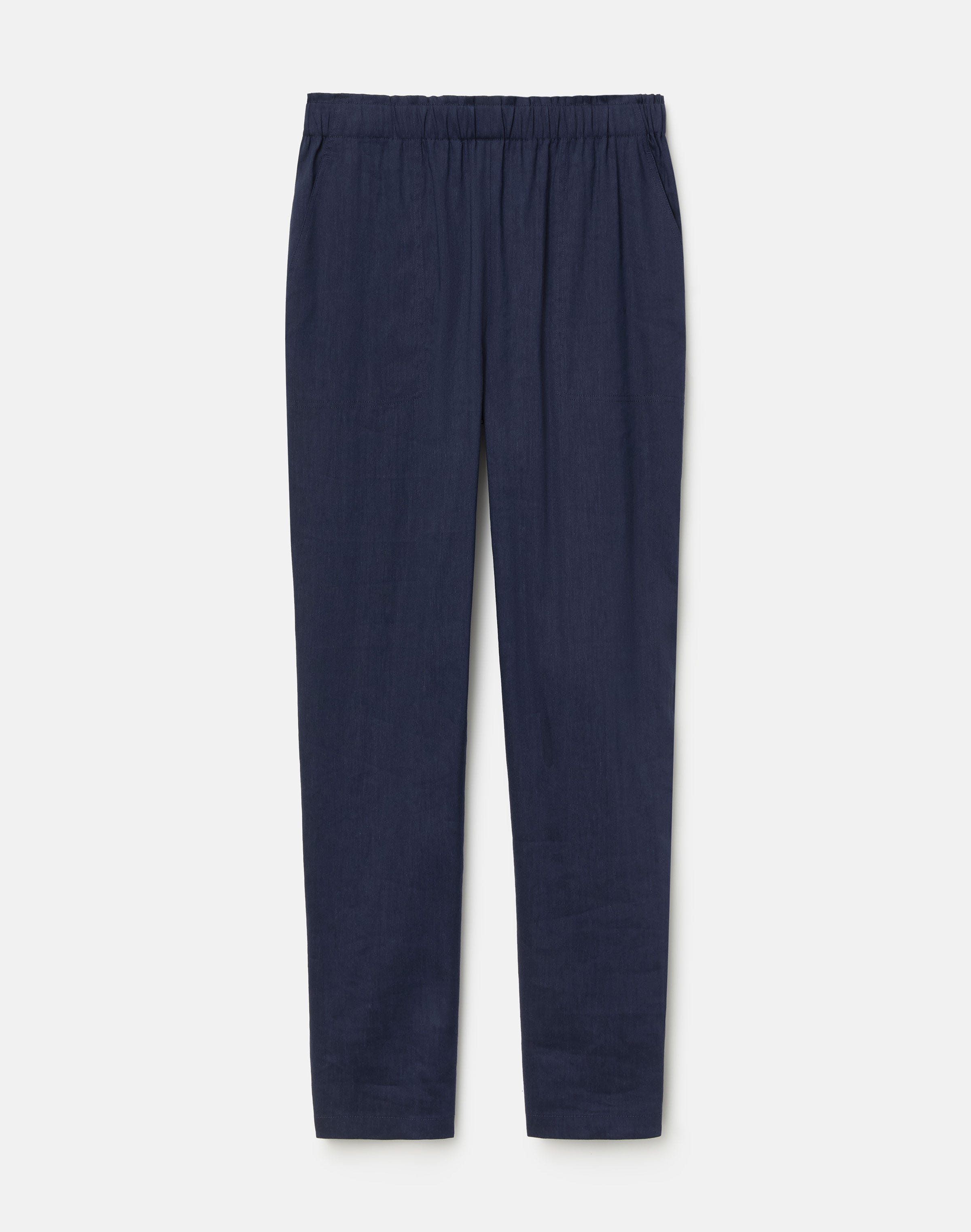 Linen-Viscose Jones Straight Ankle Pant