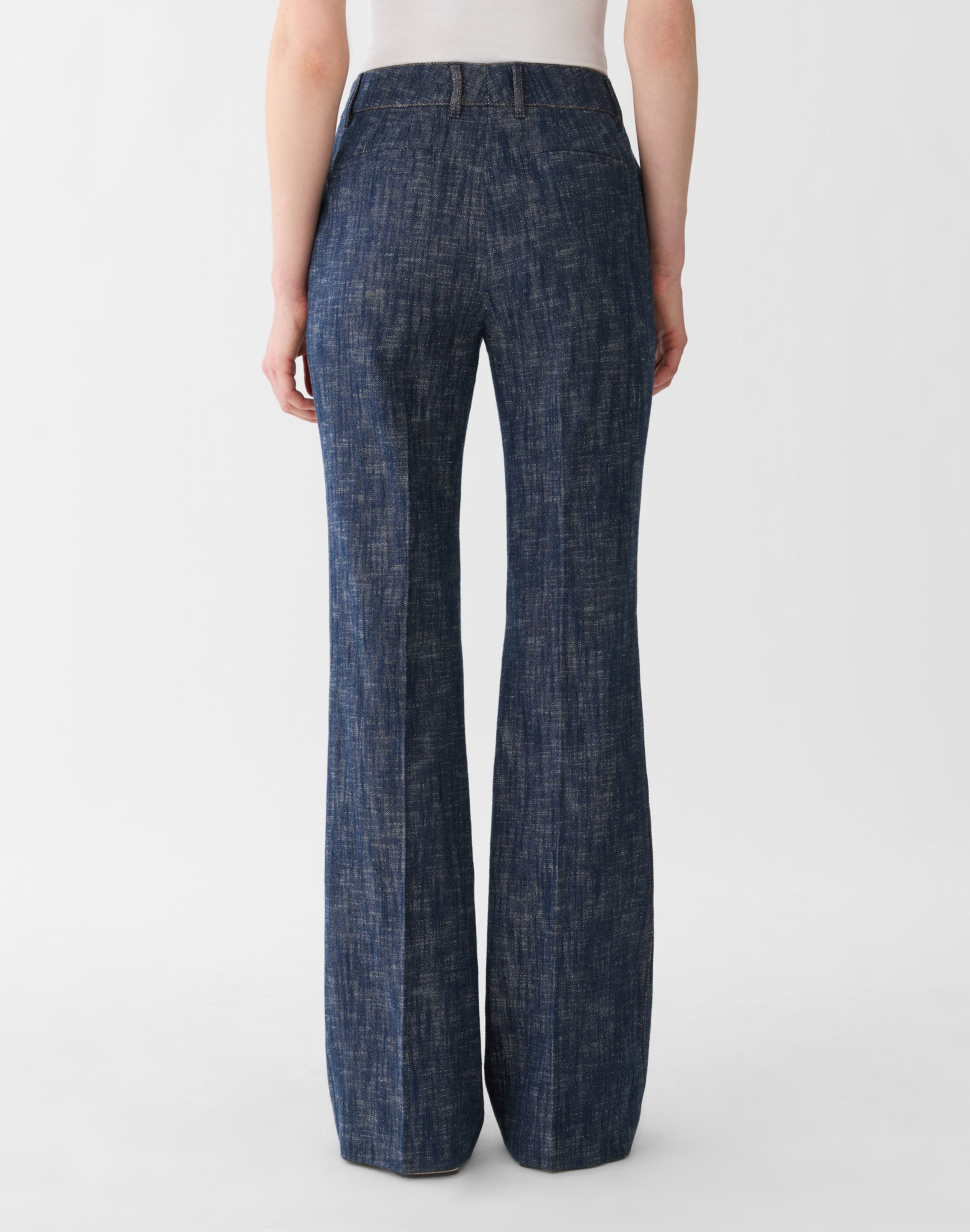 Denim-Effect Twill Reade Flared Pant