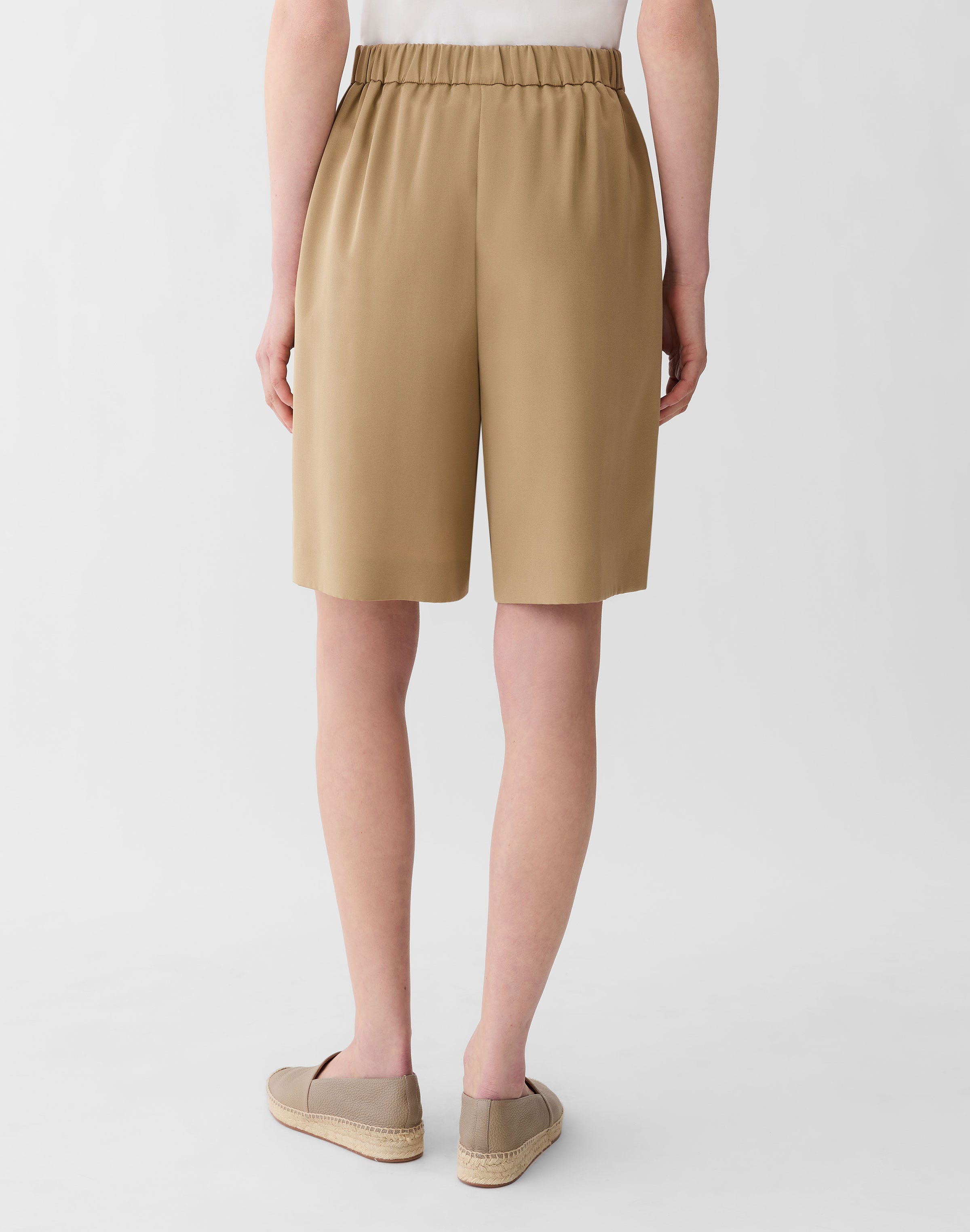 Organic Silk Stretch Georgette Sutton Wide Leg Short