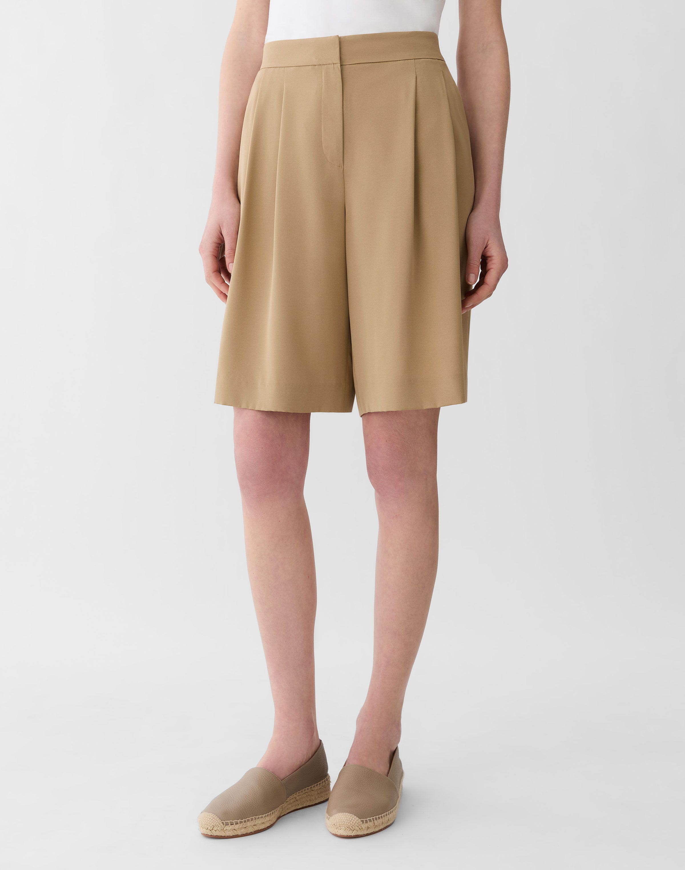 Organic Silk Stretch Georgette Sutton Wide Leg Short