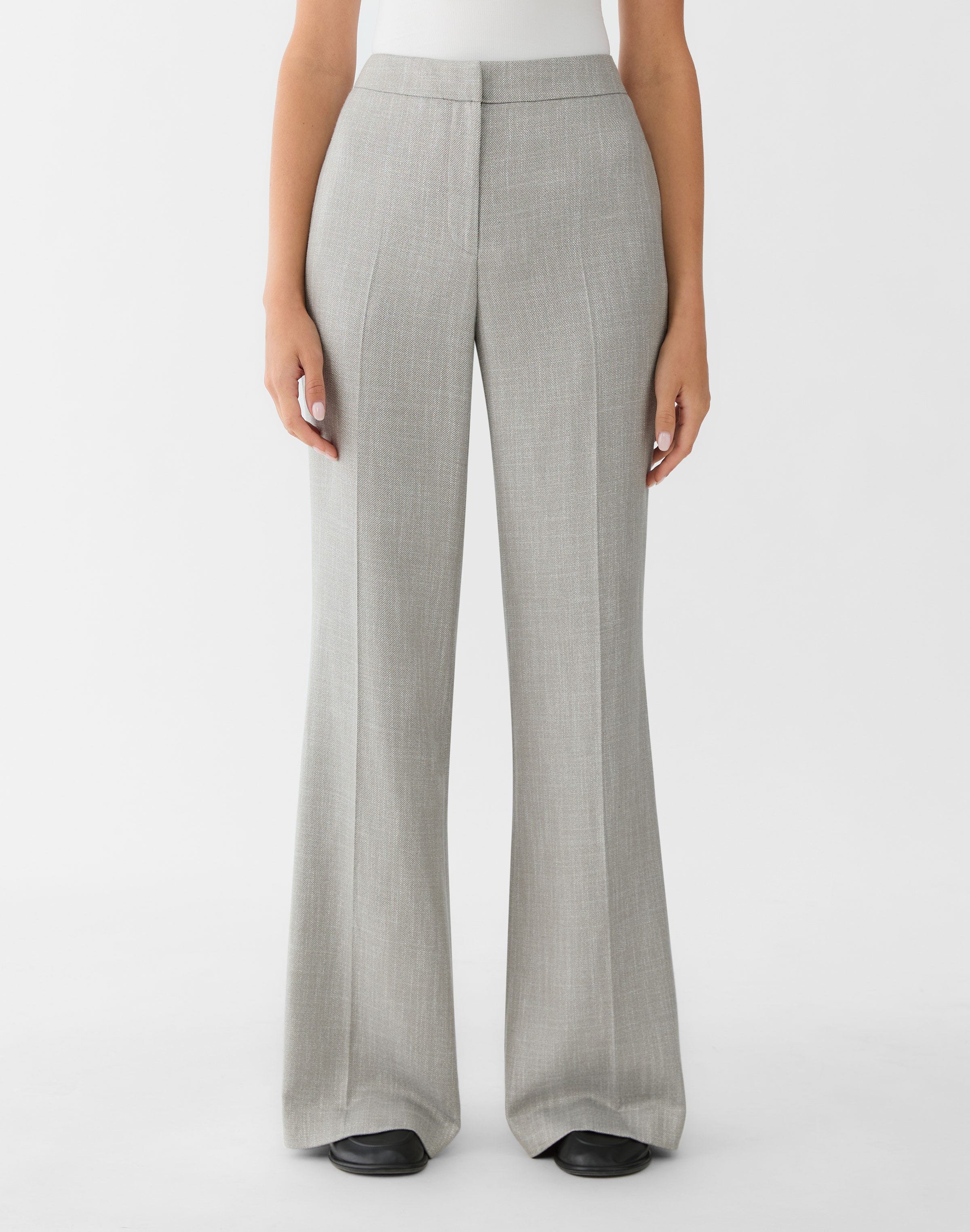 Petite Bamboo Viscose Twill Lafayette Flare Pant
