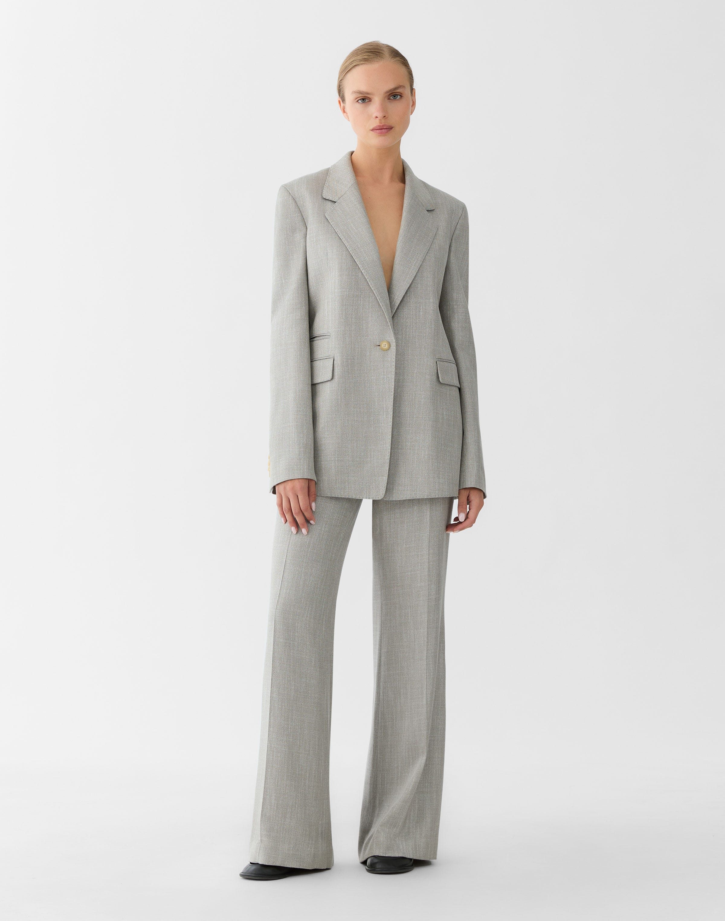 Petite Bamboo Viscose Twill Lafayette Flare Pant