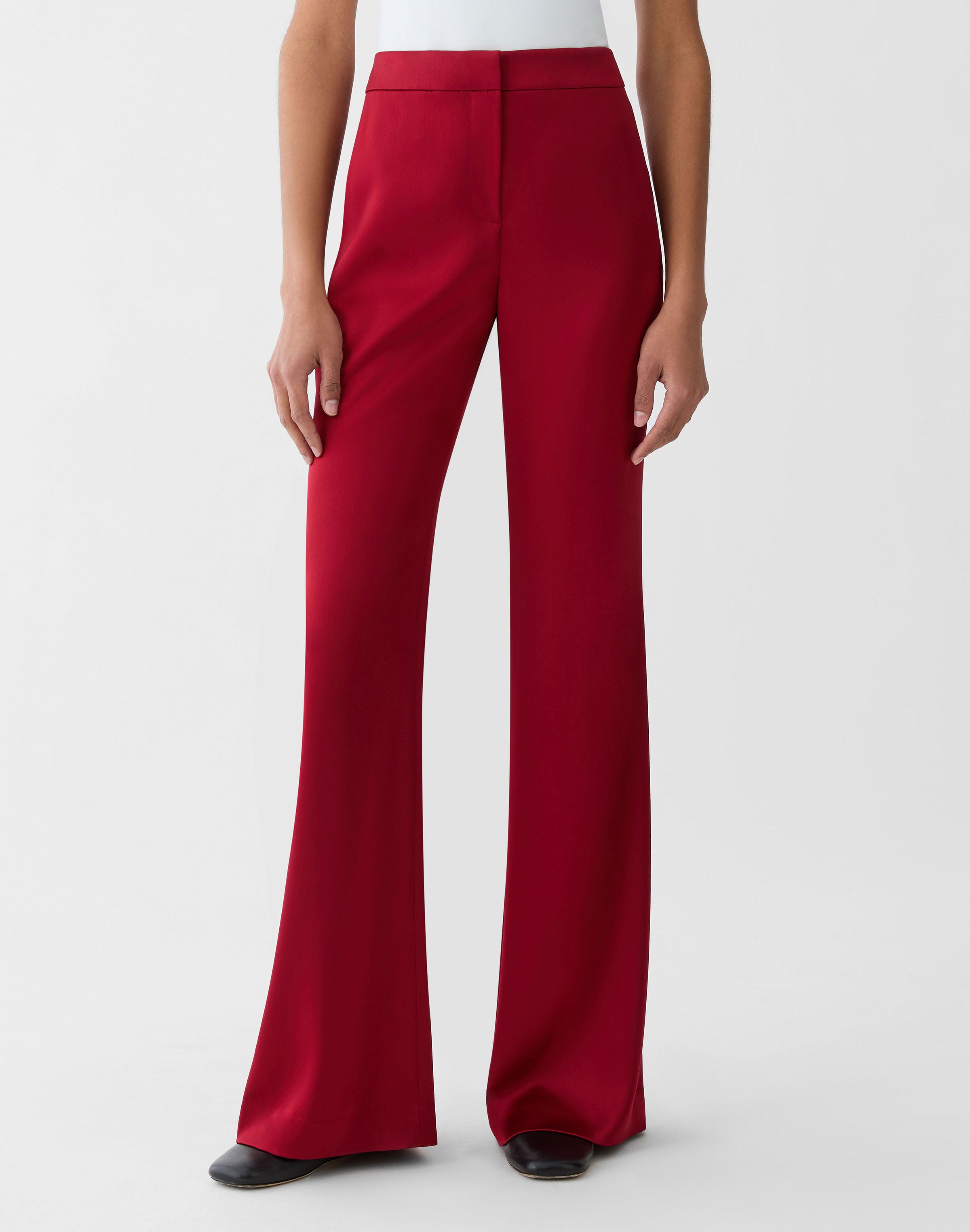 Plus-Size Satin Lafayette Flared Pant