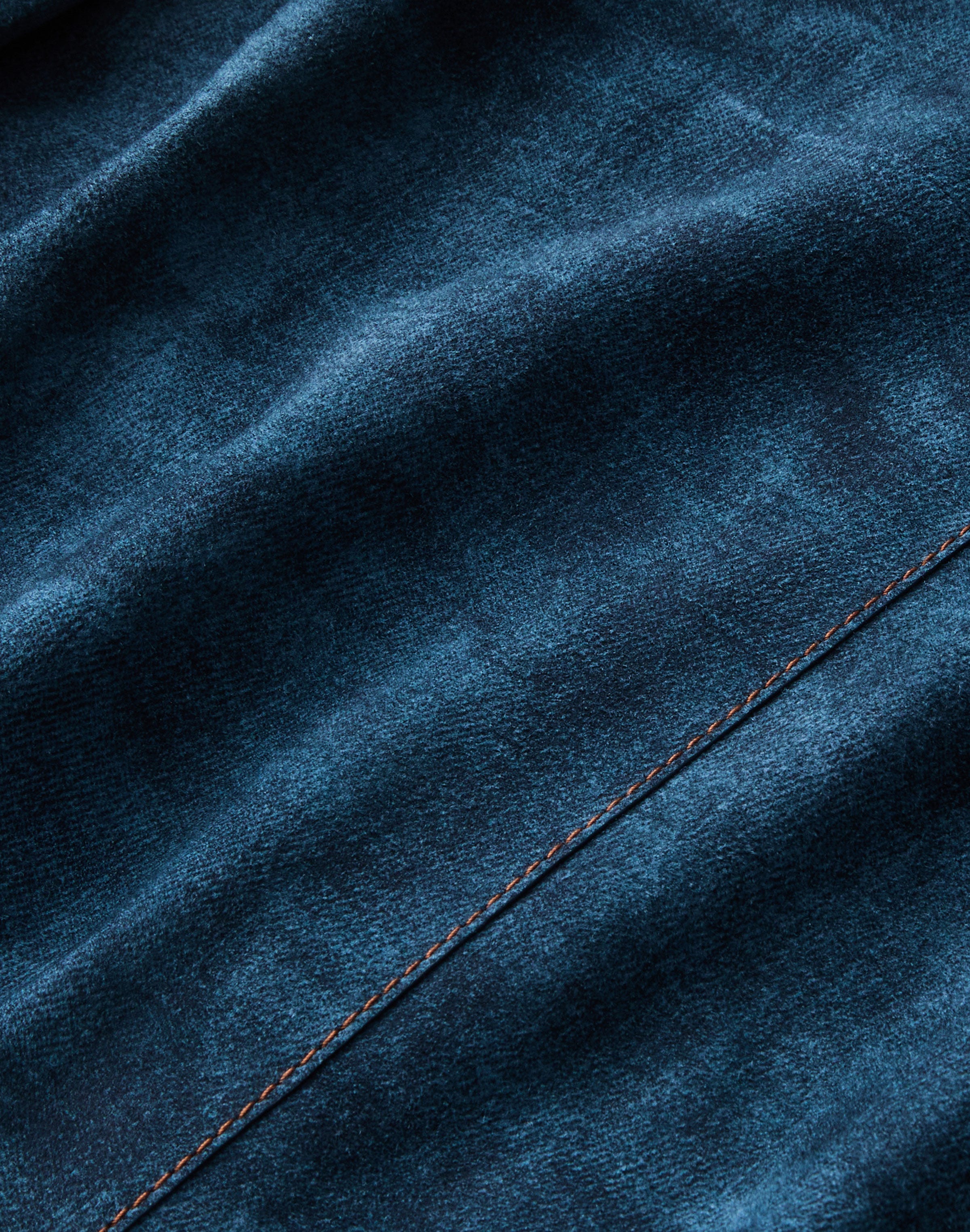 Denim-Effect Suede Highline Straight Ankle Pant