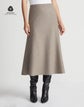 Responsible Wool-Cashmere Double Face Jersey Reversible Skirt