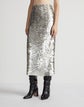 Hand-Placed Paillette Pencil Skirt