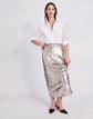 Hand-Placed Paillette Pencil Skirt