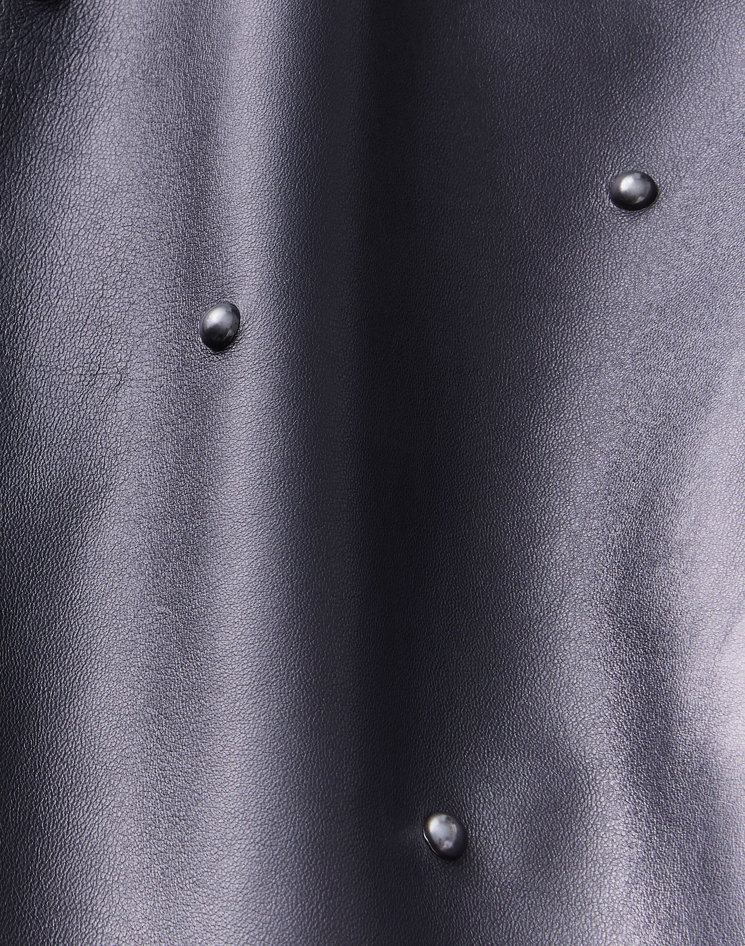 Studded Nappa Leather Column Skirt