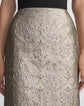Metallic Baroque Botanical Brocade Midi Pencil Skirt