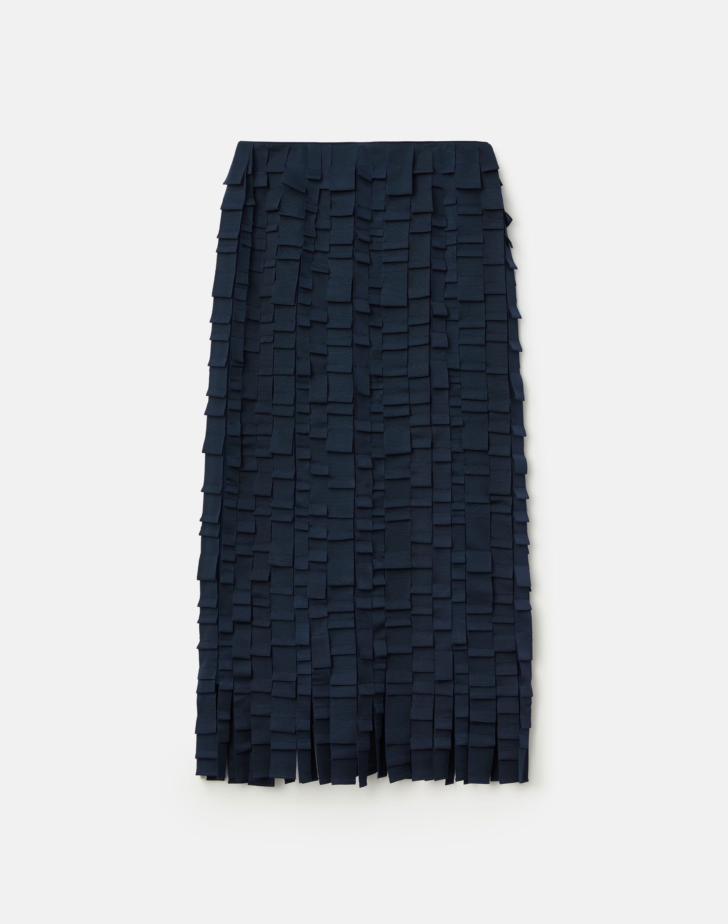 Grosgrain Plaid Georgette Midi Skirt