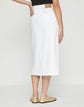L148 Denim Slit Midi Skirt