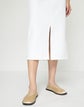 L148 Denim Slit Midi Skirt