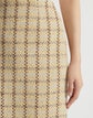 Wool-Cotton Plaid Pencil Skirt