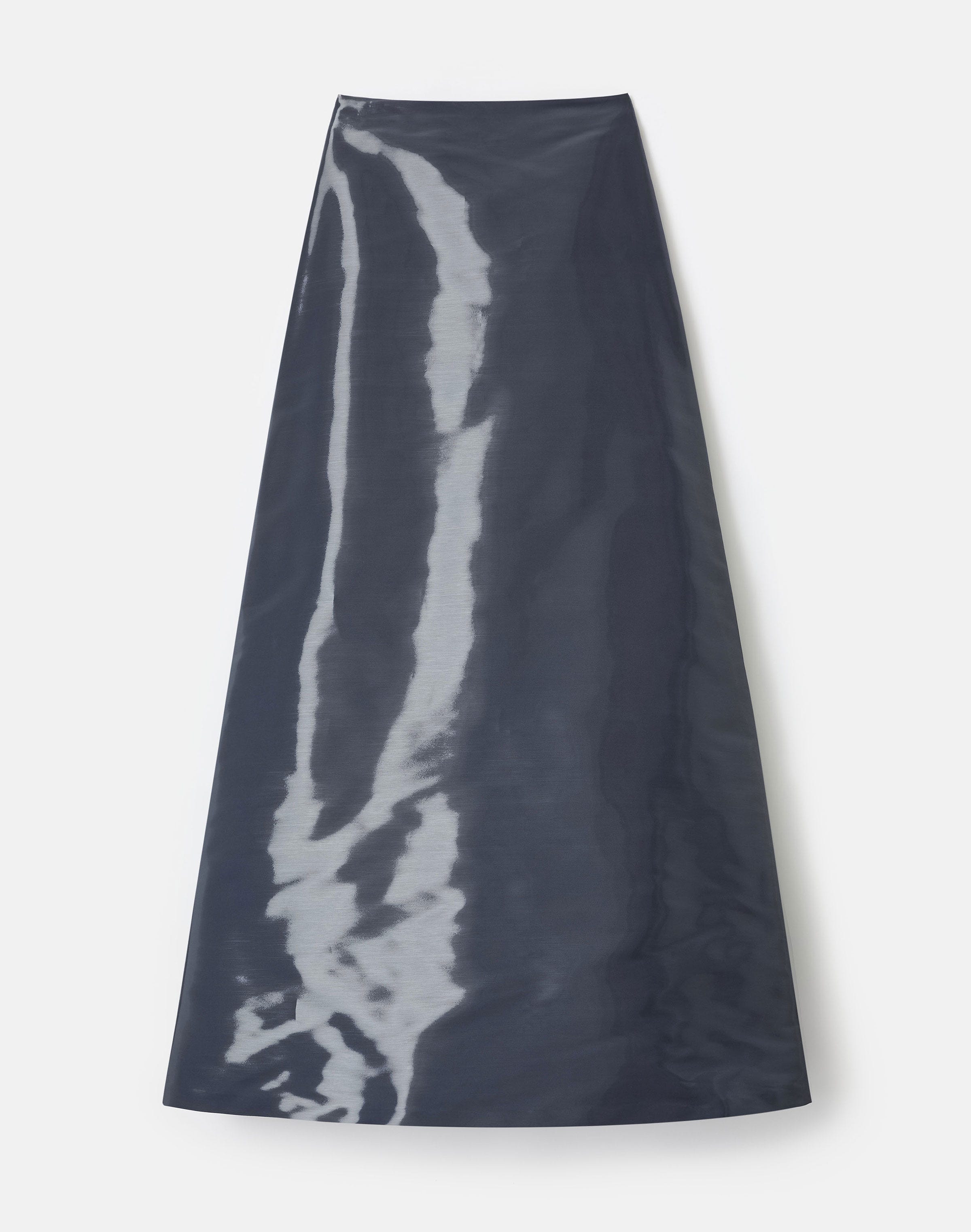 Liquid Twill A-Line Floor Length Skirt
