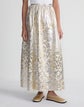 Metallic Baroque Botanical Jacquard Flared Skirt