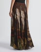 L148 X Save Venice Print Silk Georgette Floor Length Godet Skirt