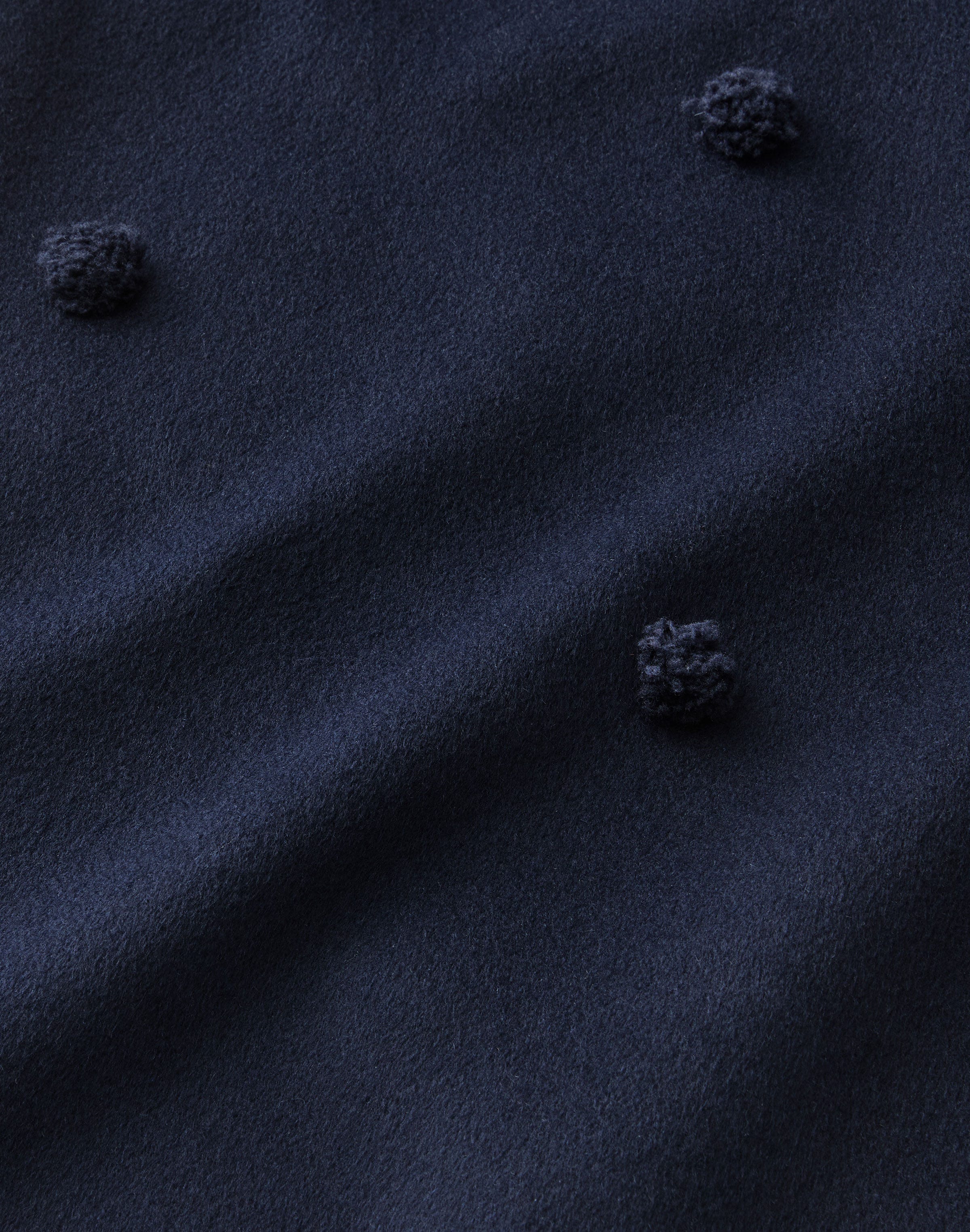 Wool-Cashmere Double Face Embellished Polka Dot Skirt