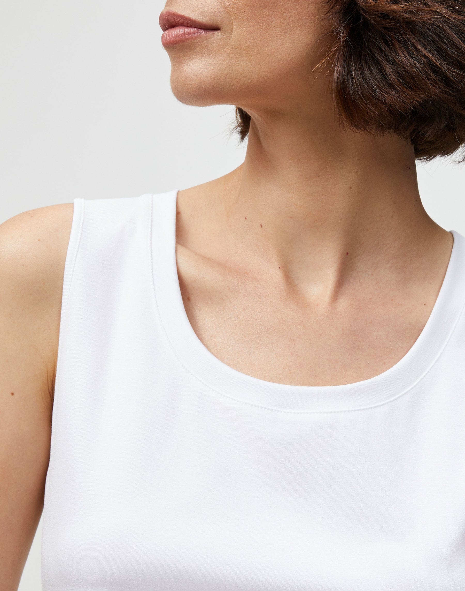 Cotton Rib Scoop Neck Tank