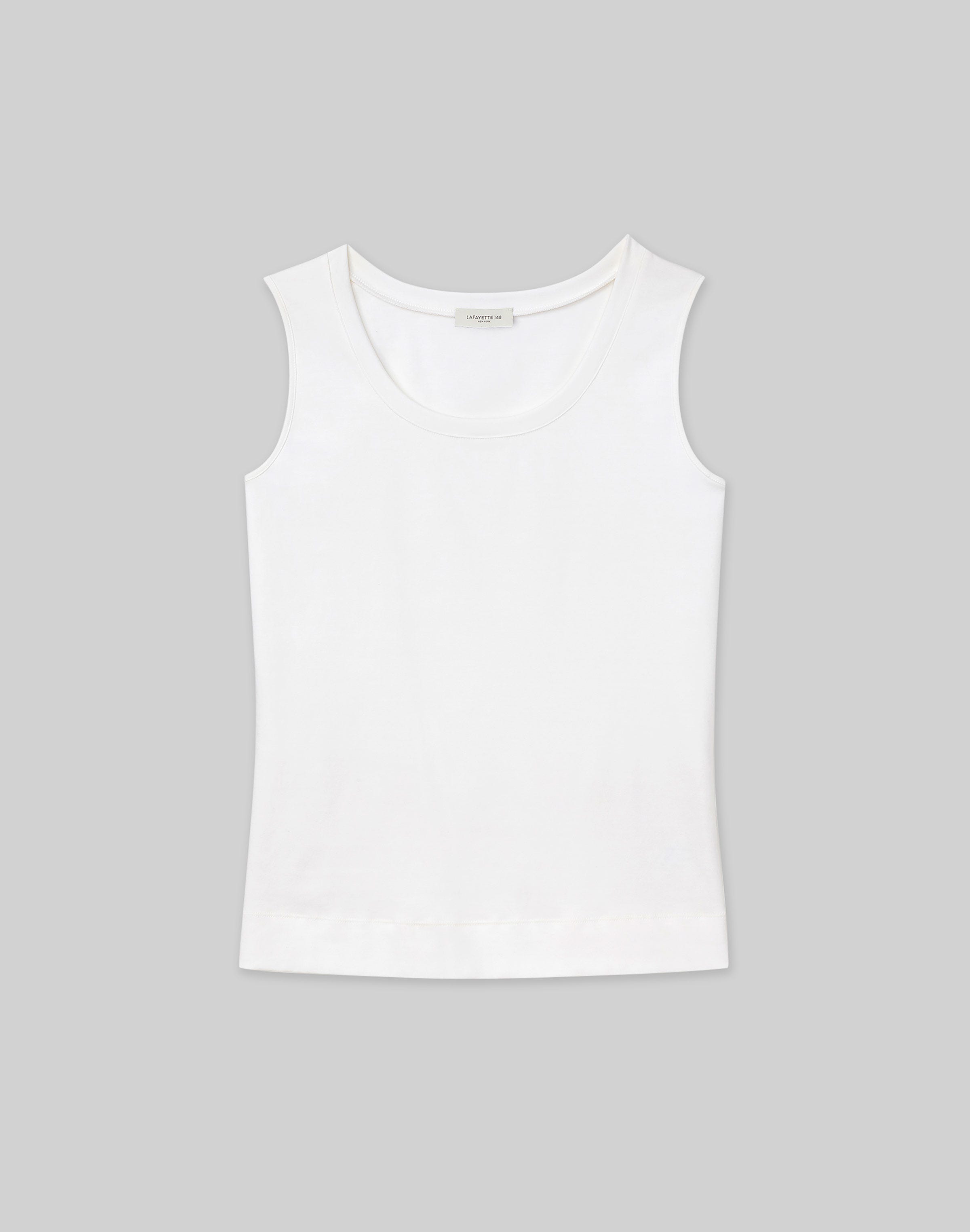 Cotton Rib Scoop Neck Tank