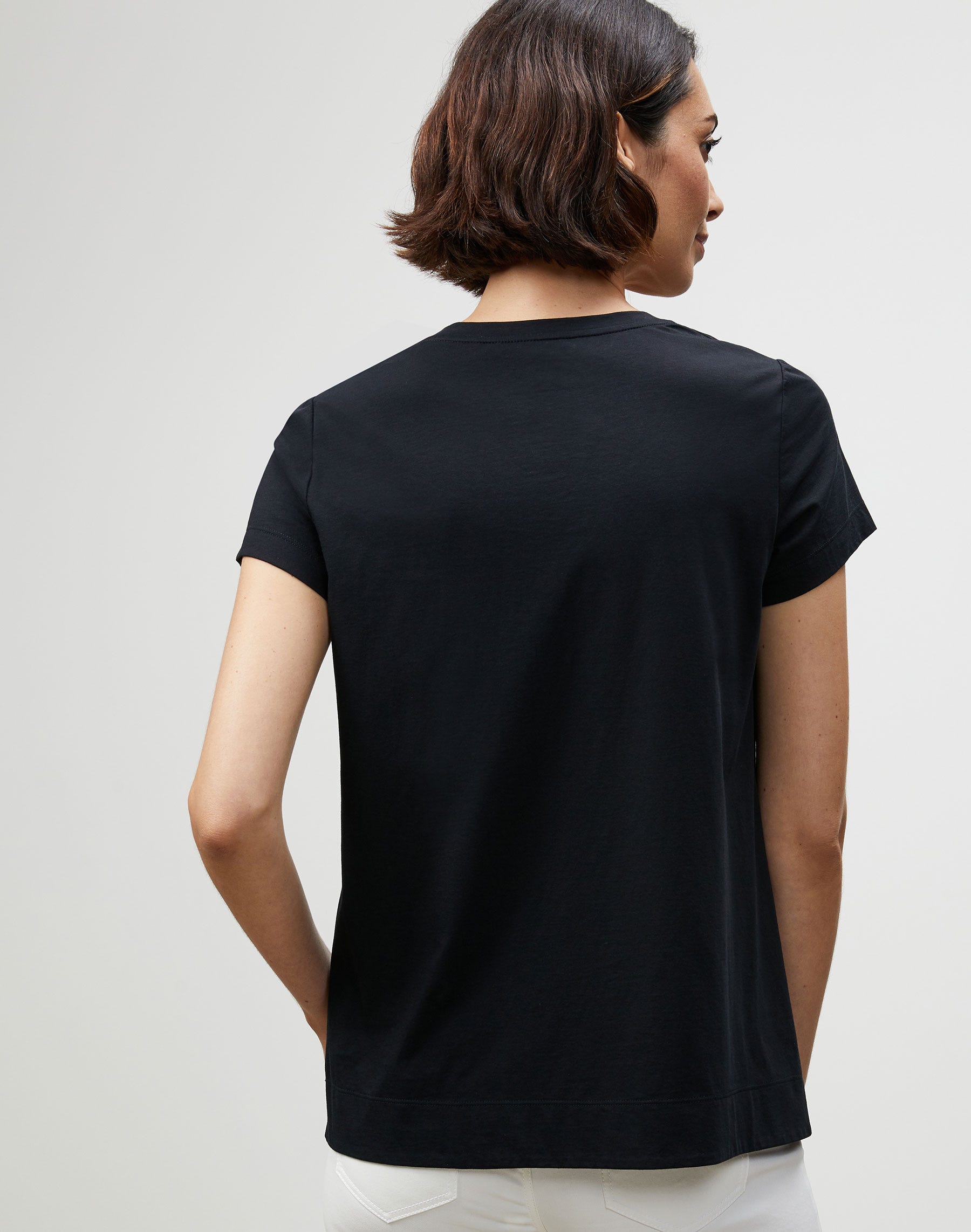 Plus-Size Cotton Jersey Modern V-Neck Tee