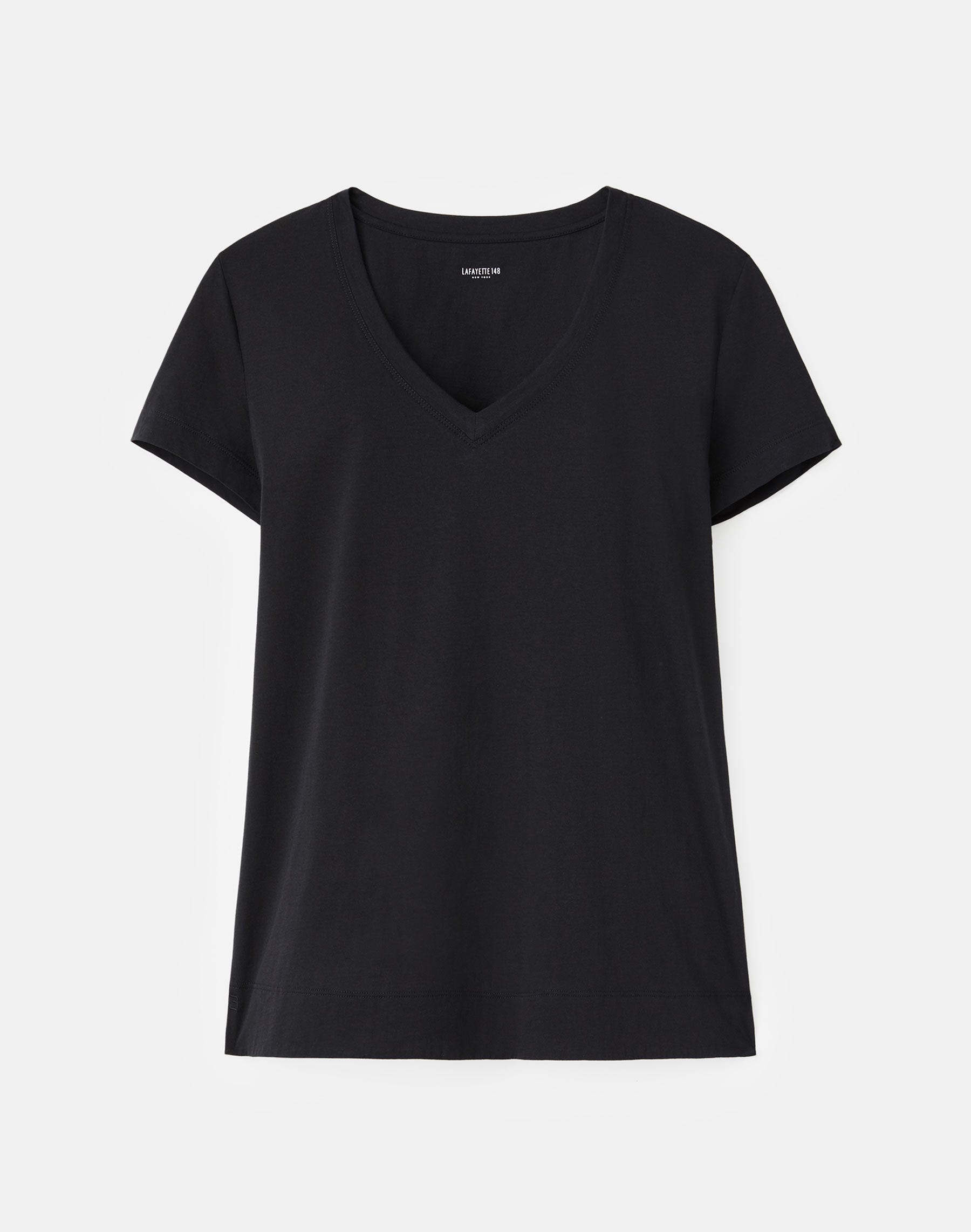 Plus-Size Cotton Jersey Modern V-Neck Tee