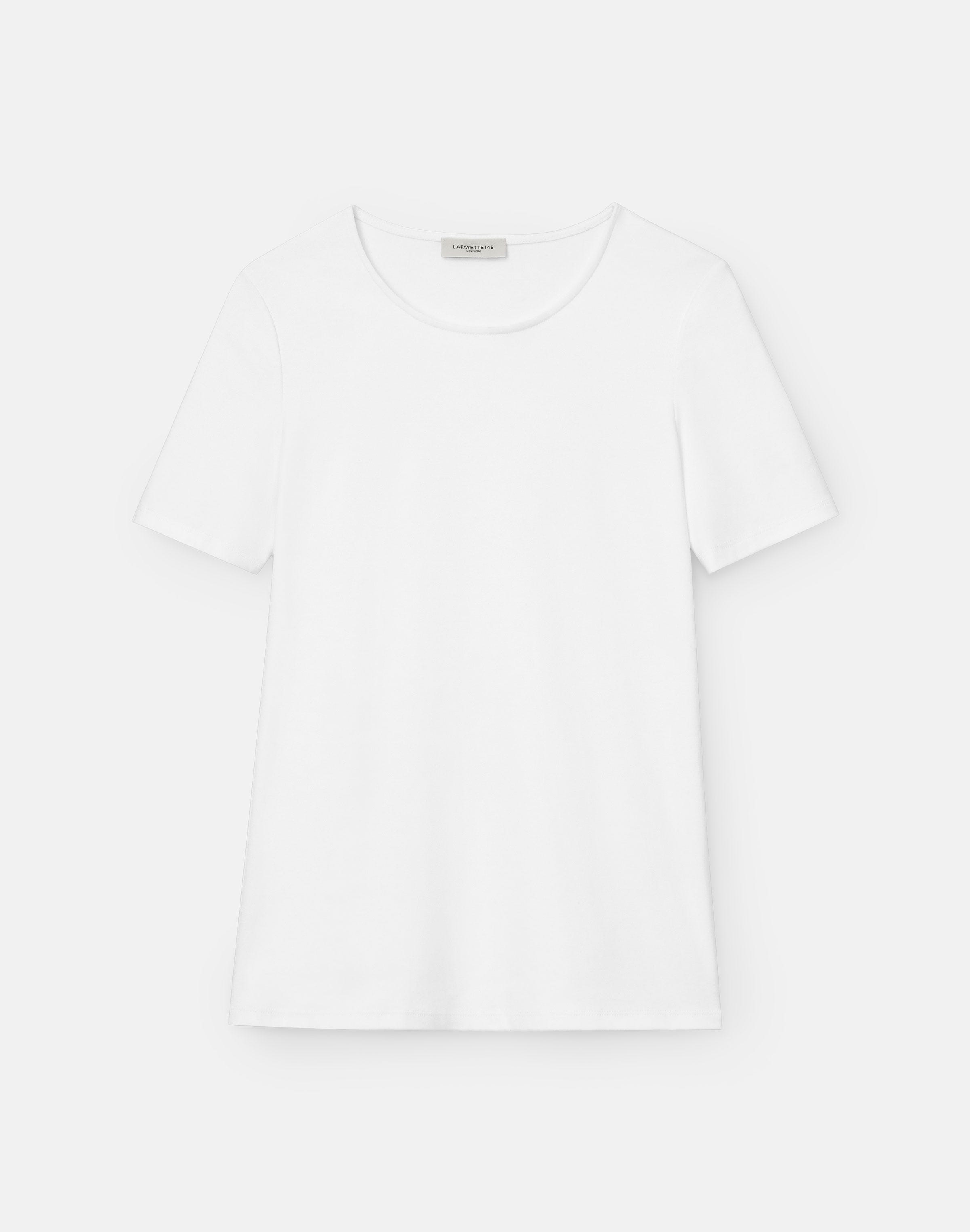 Petite Cotton Rib Crewneck T-Shirt