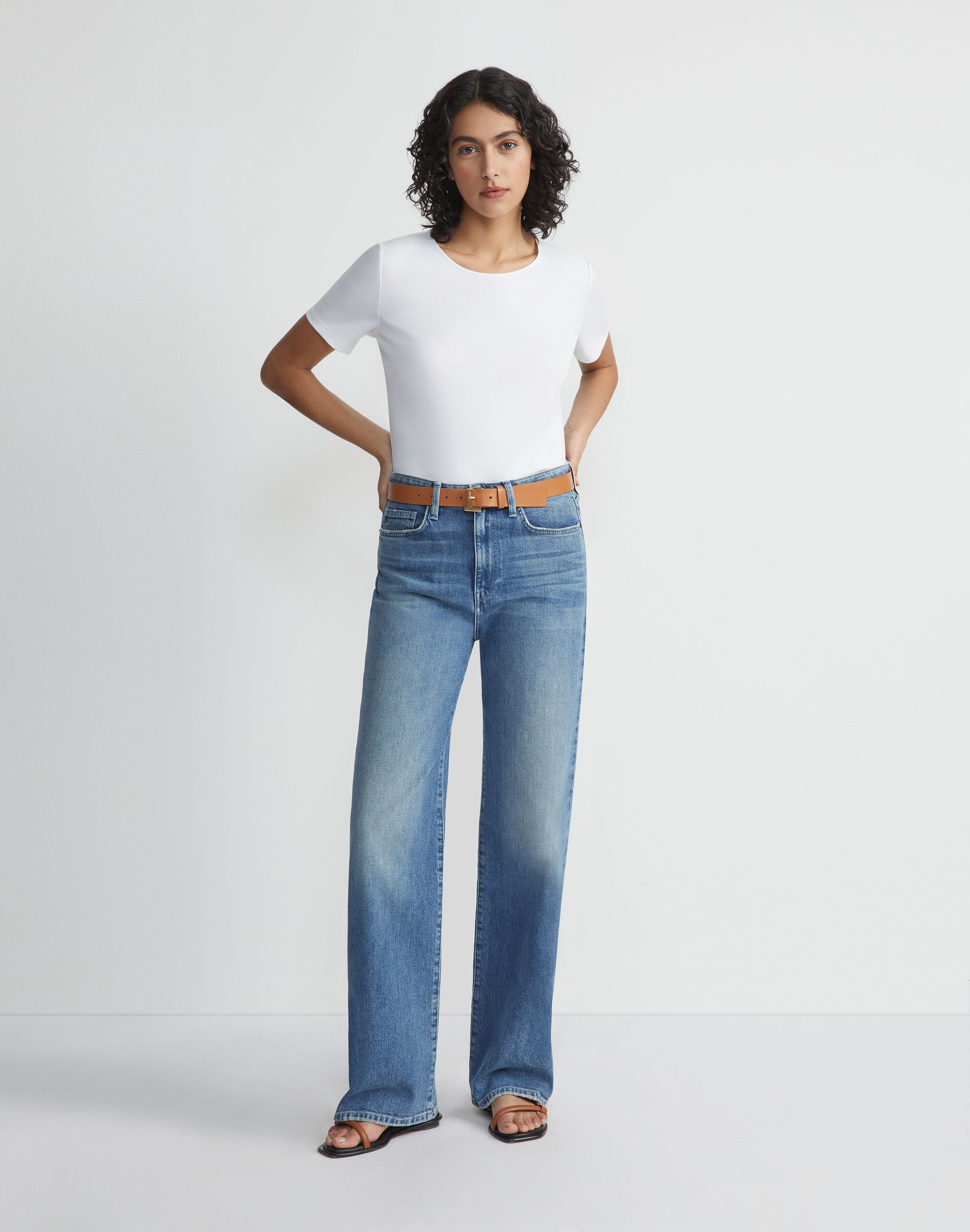 Petite Cotton Rib Crewneck T-Shirt