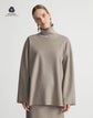 Responsible Wool-Cashmere Double Face Jersey Reversible Turtleneck