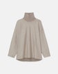 Responsible Wool-Cashmere Double Face Jersey Reversible Turtleneck
