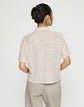Fine Stripe Linen-Cotton Raglan Sleeve Polo