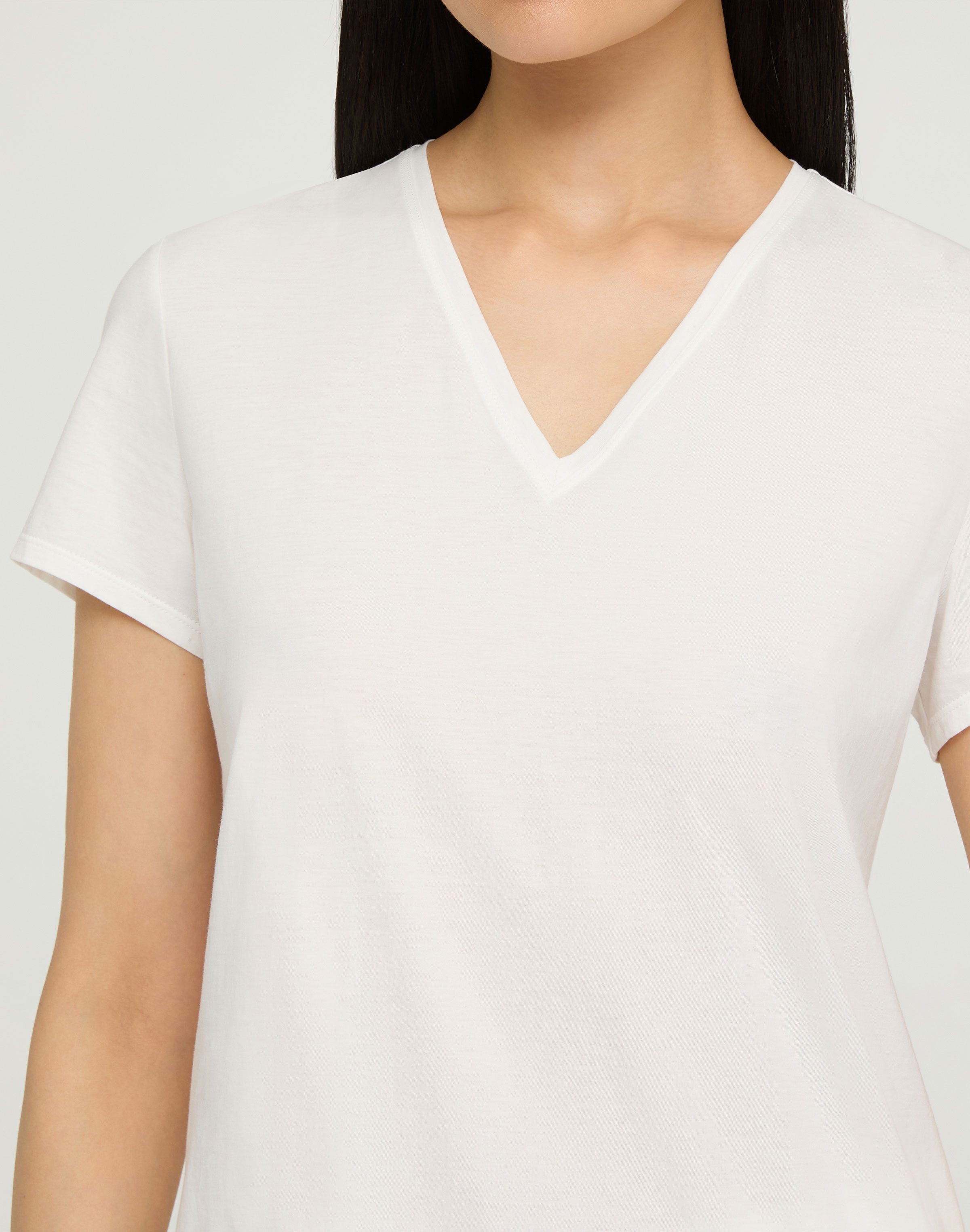 Petite Cotton Jersey V-Neck T-Shirt